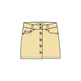 Saia confeccionada em jeans (algodão orgânico)